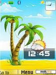 Скачать тему Summer Clock With Icons