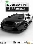 Download mobile theme Lamborghini Clock With New Icons