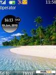 Download mobile theme Beach Clock