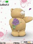 Download mobile theme Teddy bear and  butterfly