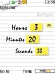 Download mobile theme Note book clock