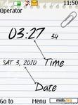 Download mobile theme Note book clock