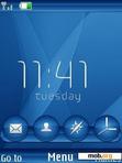 Download mobile theme Blue Dock clock