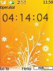 Download mobile theme Flower Clock Yellow