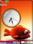 Download mobile theme Fish With Clock