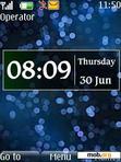 Download mobile theme Blue Neon Clock