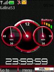 Скачать тему clock-and-indicator-red