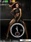 Download mobile theme Girls clock