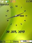 Download mobile theme Green Analogue Clock