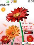 Download mobile theme Flower Battery Clock