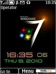 Download mobile theme Window Seven clock