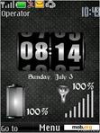 Download mobile theme Clock Rolling battery