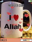 Download mobile theme i love allah