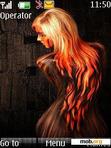 Download mobile theme Fire Girl