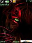 Download mobile theme Red Fractal Tiger