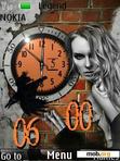 Скачать тему Girl Dual Clock