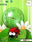 Download mobile theme Ladybug Clock With Icons