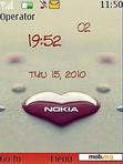 Download mobile theme Nokia Love Clock