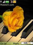 Download mobile theme PIANO FLOWER