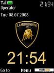 Download mobile theme Clock_Lamborghini