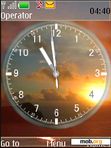 Download mobile theme swf clock sunset