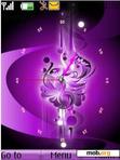 Download mobile theme purple clock