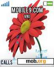 Download mobile theme red flower