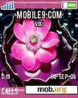 Download mobile theme Dark pink flower