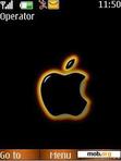 Download mobile theme glowing apple