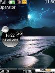 Download mobile theme Beach Clock