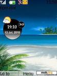 Download mobile theme Beach Clock