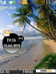 Download mobile theme Beach Clock