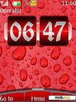 Download mobile theme HTC Red Clock