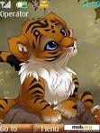 Download mobile theme 3D Cute Tiger