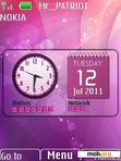 Download mobile theme Beautiful Pink Clock