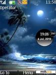 Download mobile theme Beach Clock