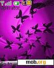 Download mobile theme purple butterflies