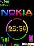 Скачать тему Color nokia clock anim