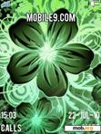 Download mobile theme Abstract Green Flower