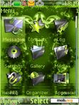 Download mobile theme green abstract animated