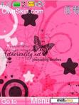 Download mobile theme pink butterflie