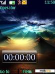 Download mobile theme Mountains Clock