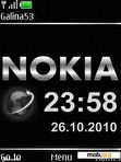 Download mobile theme Silver nokia clock anim