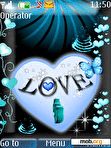 Download mobile theme animated blue heart