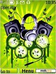 Download mobile theme the music green theme