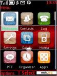 Download mobile theme red APPLE clock