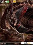 Download mobile theme Girl with Dragon