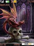 Download mobile theme Dragon on Skull