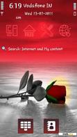 Download mobile theme Red rose with transperent icons