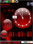 Download mobile theme red clock